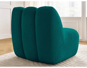 Turkusowy fotel z materiału bouclé Janissaire – Bobochic Paris