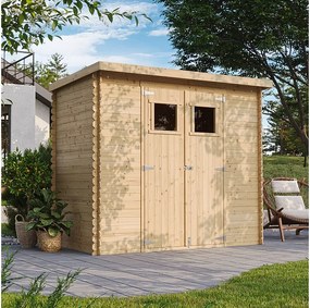 Drewniany domek narzędziowy ogrodowy z podłogą - M310+M310G