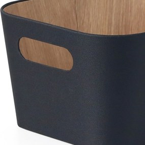 Kitchisimo Zestaw 2 koszy do przechowywania 31 × 23 × 16 cm, czarny, L