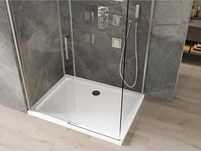 Mexen Omega kabina prysznicowa rozsuwana 100 x 80 cm, transparent, chrom + brodzik Flat - 825-100-080-01-00-4010