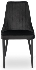 Zestaw Stół Okrągły Rozkładany HARRY 102-142 cm Dąb Artisan/Czarny i 4 Krzesła Tapicerowane BARI Czarne Nowoczesne