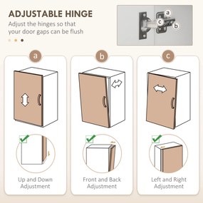 HOMCOM Szafka kuchenna, bufet z 3 szufladami i 3 półkami, obszerny magazyn, 89x39,5x168cm, Biały