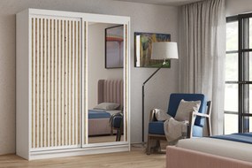 Szafa Przesuwna LINARI 100 cm z Lustrem Szafa Dwudrzwiowa