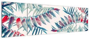 Obraz - Tropikalne liście (170x50 cm)