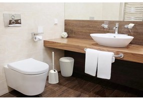 Biały łazienkowy kosz na śmieci Curver Knit, 7 l