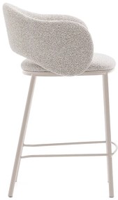 Hoker w kolorze kości słoniowej (wysokość siedziska 65 cm) Maina – Kave Home