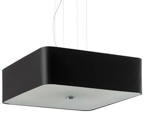 Czarny żyrandol z kwadratowym abażurem T2-B50