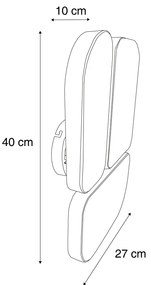 Designerski Kinkiet / Lampa scienna brązowy 3-punktowy - PlanesDesignerski Oswietlenie wewnetrzne