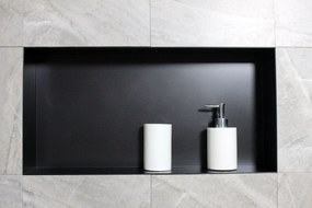 Półka wnękowa ścienna ze stali nierdzewnej BS603010Bez obręczy - 60 x 30 x 10 cm