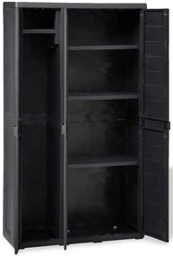 Czarna szafa gospodarcza do piwnicy i ogrodu - Kendall 6X