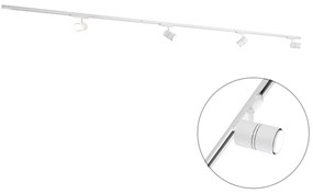 Nowoczesny system szynowy 3-fazowy biały z 4 reflektorami 3000-4000K - Ruler 38 Nowoczesny Oswietlenie wewnetrzne