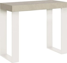 Konsola rozkładana 90x40/300 cm Tecno telaiKaszmir rama w kolorze Białym