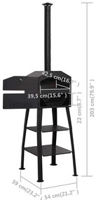 Piec do pizzy z 2 kamieniami szamotowymi P9-Z52