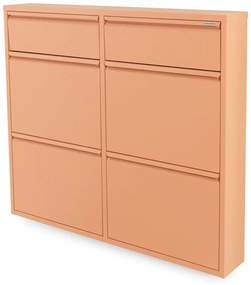 Łososiowa metalowa uchylna szafka na buty 98x86x15 cm Billy – Spinder Design