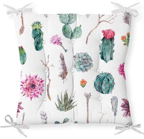 Poduszka na krzesło z domieszką bawełny Minimalist Cushion Covers Succulent, 40x40 cm