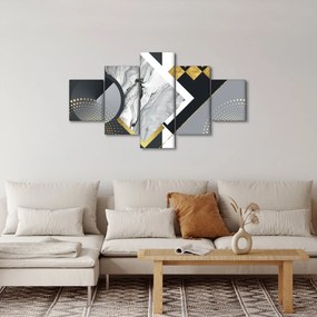 Obraz - Teksturowany kolaż (125x70 cm)