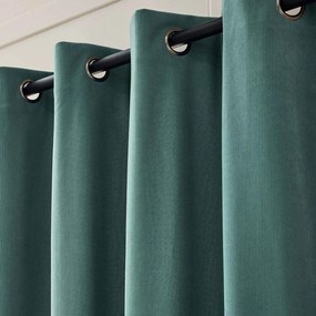 Zielona zasłona termiczna sztruksowa 140x260 cm Madison – douceur d'intérieur