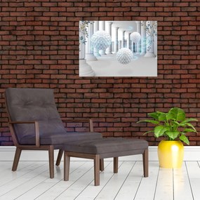 Abstrakcyjny obraz w stylu antycznym (70x50 cm)