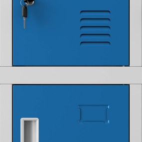 Szafa skrytkowa socjalna BHP szaro-niebieska: ROBERT 1360 x 1720 x 450 mm