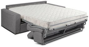 Kanapa 2-osobowa z ekspresowym mechanizmem rozkładania z tkaniny VIZIR - Kolor: szary - Miejsce do spania: 120 cm - Materac 18 cm