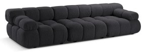 Antracytowa sofa modułowa z materiału bouclé 282 cm Bellis – Micadoni Home