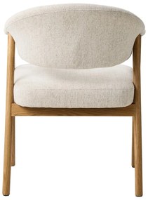 Kremowe krzesła z litego drewna dębowego z podłokietnikami zestaw 2 szt. Elk – Unique Furniture