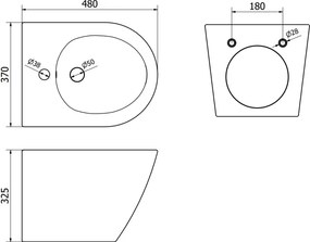 Mexen Lena bidet wiszący, czarny - 35224870