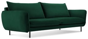 Ciemnozielona aksamitna sofa 200 cm Vienna – Cosmopolitan Design