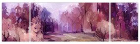 Obraz - Malarstwo pejzażowe jesienne (170x50 cm)