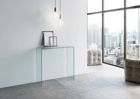 Konsola Smalle z giętego szkła 80x40x80 cm