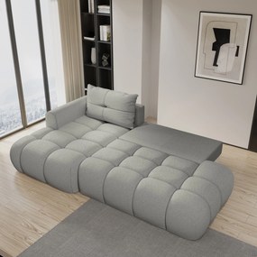 Masseno Narożnik FLUMA z funkcją spania i pojemnikiem na pościel Narozniki L, Rozkładana sofa - Jasnoszary, QUELLE 83