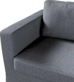 Pokrowiec na sofę Karlstad 3-osobową nierozkładaną, długi kolor szary tkanina strukturalna