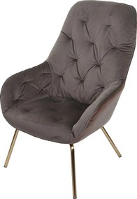 Krzesło do jadalni MCW-K26,  aksamit, jasnobrązowy