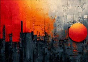 Obraz - Abstrakcyjny obraz miasta (70x50 cm)