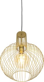 Designerska lampa wisząca złota - Wire Bake