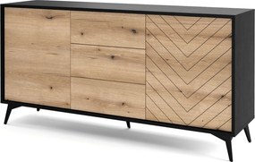 Komoda DIAMANTE 154 cm do Salonu Sypialni Czarny