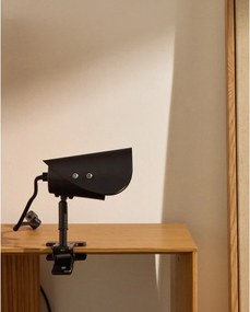 Czarna metalowa lampa stołowa z klipsem (wysokość 16 cm) Jula – Kave Home