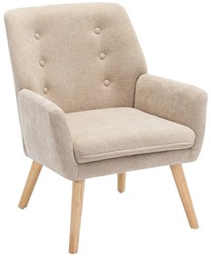 Fotel tapicerowany beżowy - OSIMO