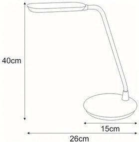 Czerwona nowoczesna lampka biurowa LED - S261-Extim