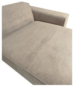 Beżowa sztruksowa sofa modułowa w kształcie litery "U" Scandic Sting, lewostronna