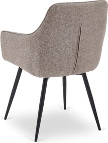 Krzesło Tapicerowane do Salonu PALMA Cappuccino Nowoczesne