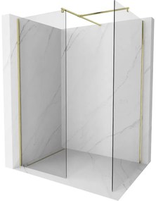 Mexen Kioto ścianka prysznicowa Walk-in 95 x 80 cm, transparent, złota szczotkowana - 800-095-202-55-00-080