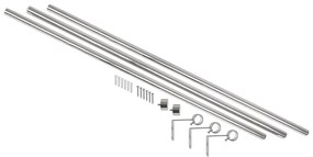 Regulowany karnisz ze stali nierdzewnej 168 - 305 cm Cappa – Umbra