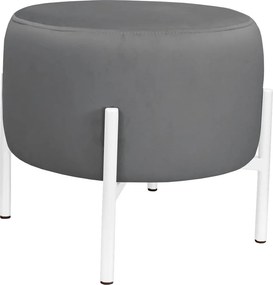 Pufa OLA loft ławka podnóżek metal : Kolor Stelaża - Biały, Kolor tkaniny - VELVET - BL14, Typ tkaniny - Velvet