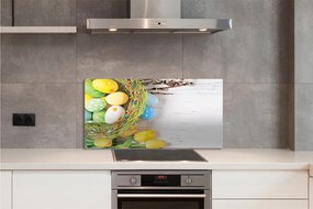 Szklany Panel Wiosenny Koszyczek z Baziami