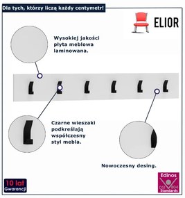 Wieszak biały do przedpokoju G6-T03