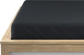 PrzytulneMieszkanie.pl Prześcieradło dżersejowe antracytowe 90 x 200 cm