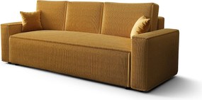 BEDANTE Sofa AMBRO Poso 01 z funkcją spania, odcień piaskowy, sofa z pojemnikiem, skrzynia na pościel, kanapa do salonu, kanapa, sofa, sofa z funkcją spania