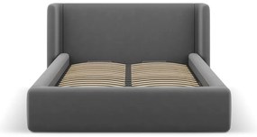 Szare tapicerowane łóżko dwuosobowe ze schowkiem ze stelażem 200x200 cm Jason – Windsor &amp; Co Sofas
