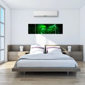 Obraz - zielona abstrakcja (170x50 cm)